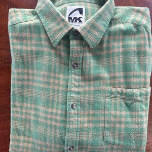 Mountain Khakis Green Plaid Flannel Button Down Men’s XL
